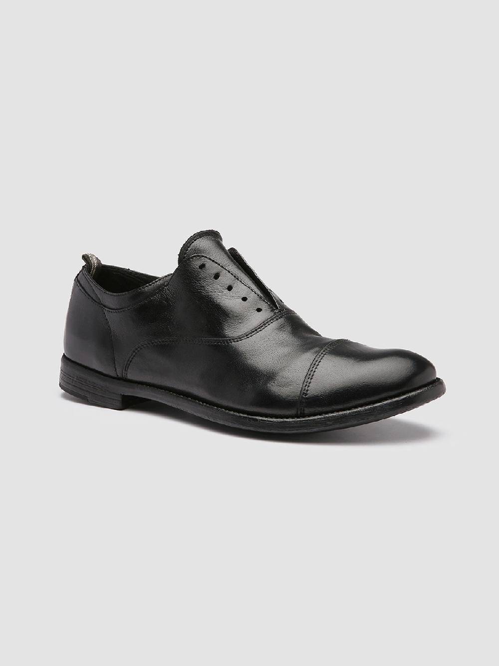 Officine Creative ARC 501 Oxford in Pelle Nera Ritorno libero
