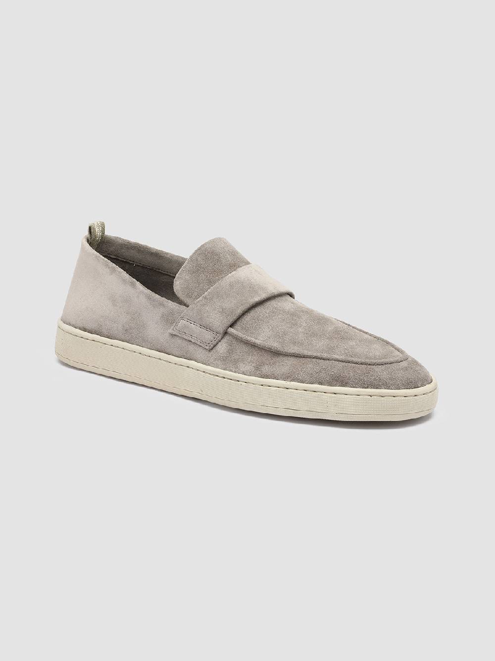Officine Creative HERBIE 001 Mocassini Penny Loafer in Pelle Scamosciata Tortora Rilascio limitato