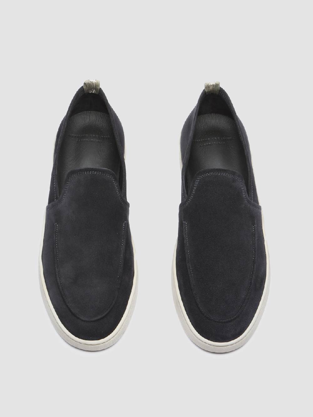 Officine Creative HERBIE 006 Mocassini in Pelle Scamosciata Blu Ultimi tre giorni