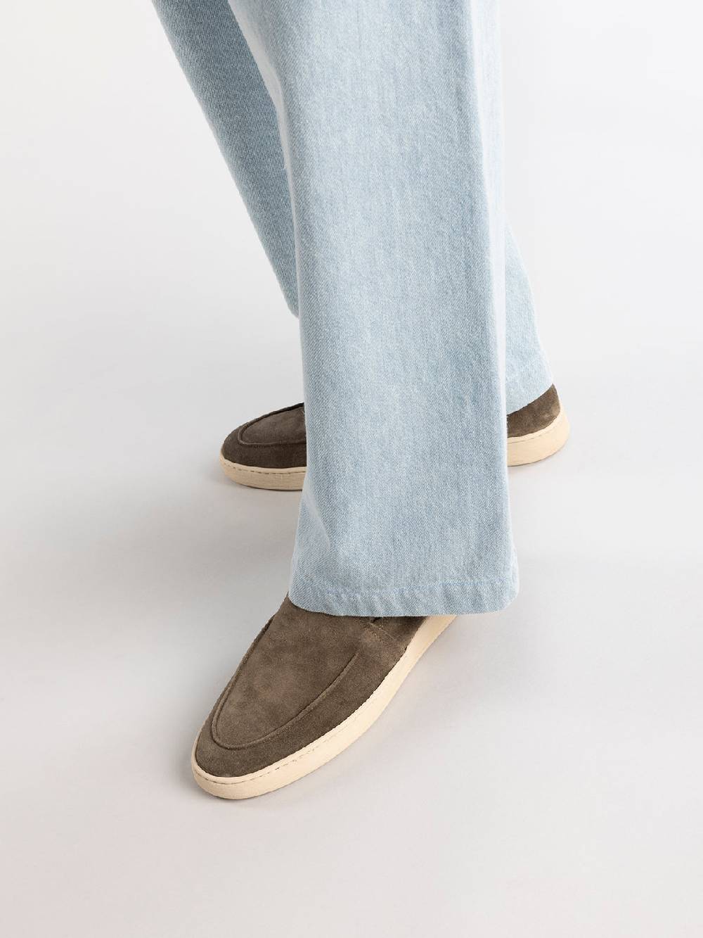Officine Creative HERBIE 006 Mocassini in Pelle Scamosciata Blu Ultimi tre giorni