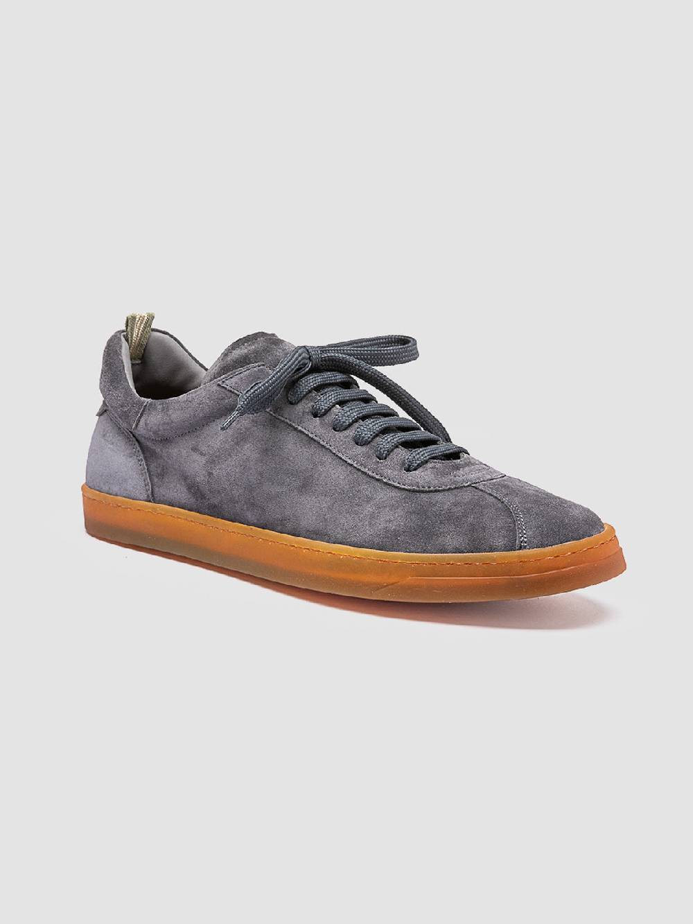 Officine Creative KARMA 015 Sneakers Basse in Pelle Scamosciata Grigia Fino al 50% di sconto