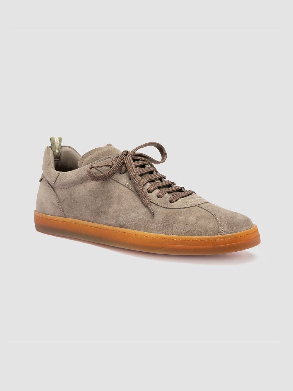 Officine Creative KARMA 015 Sneakers Basse in Pelle Scamosciata Tortora Fino al 60% di sconto