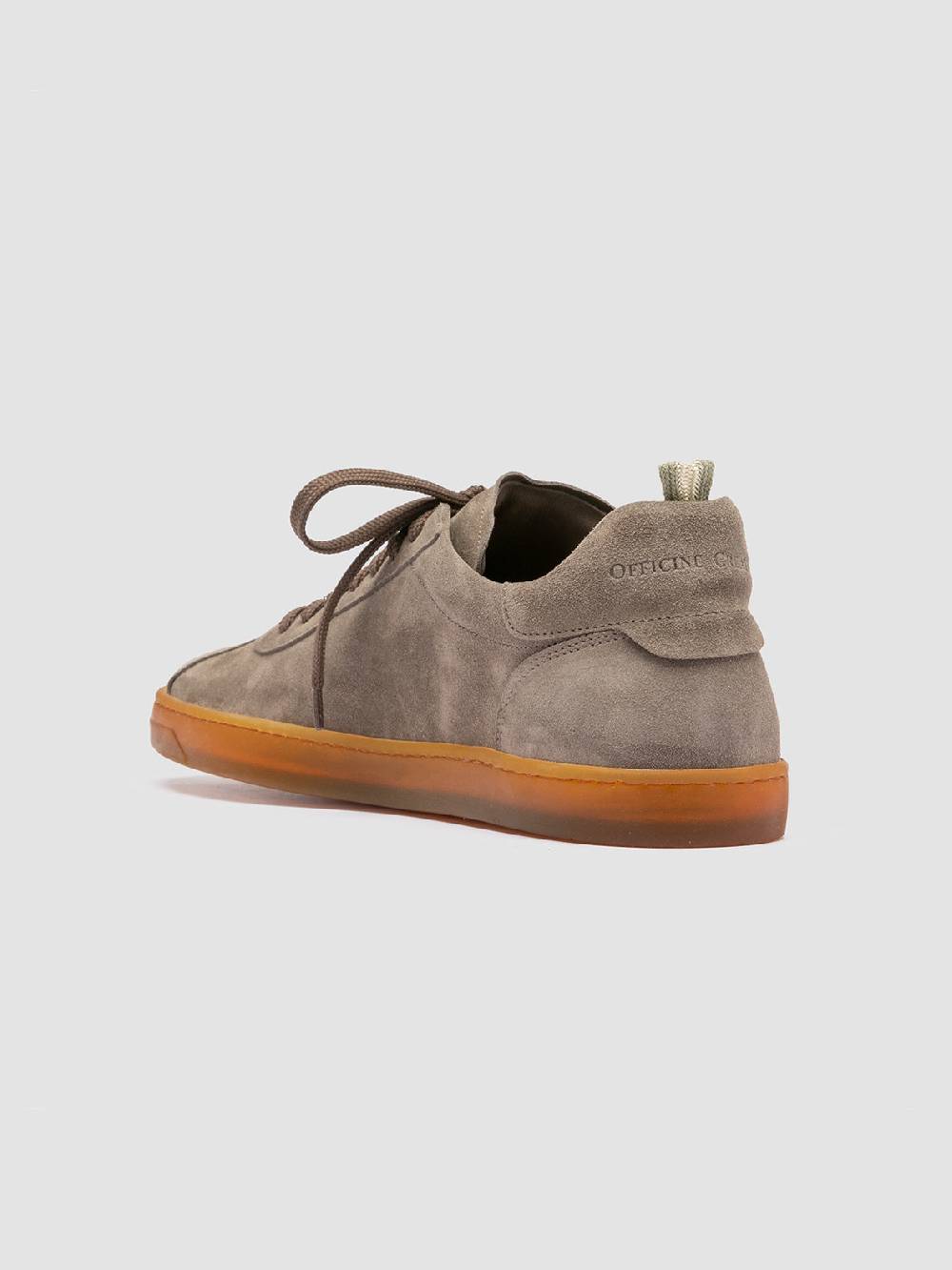 Officine Creative KARMA 015 Sneakers Basse in Pelle Scamosciata Tortora Fino al 60% di sconto