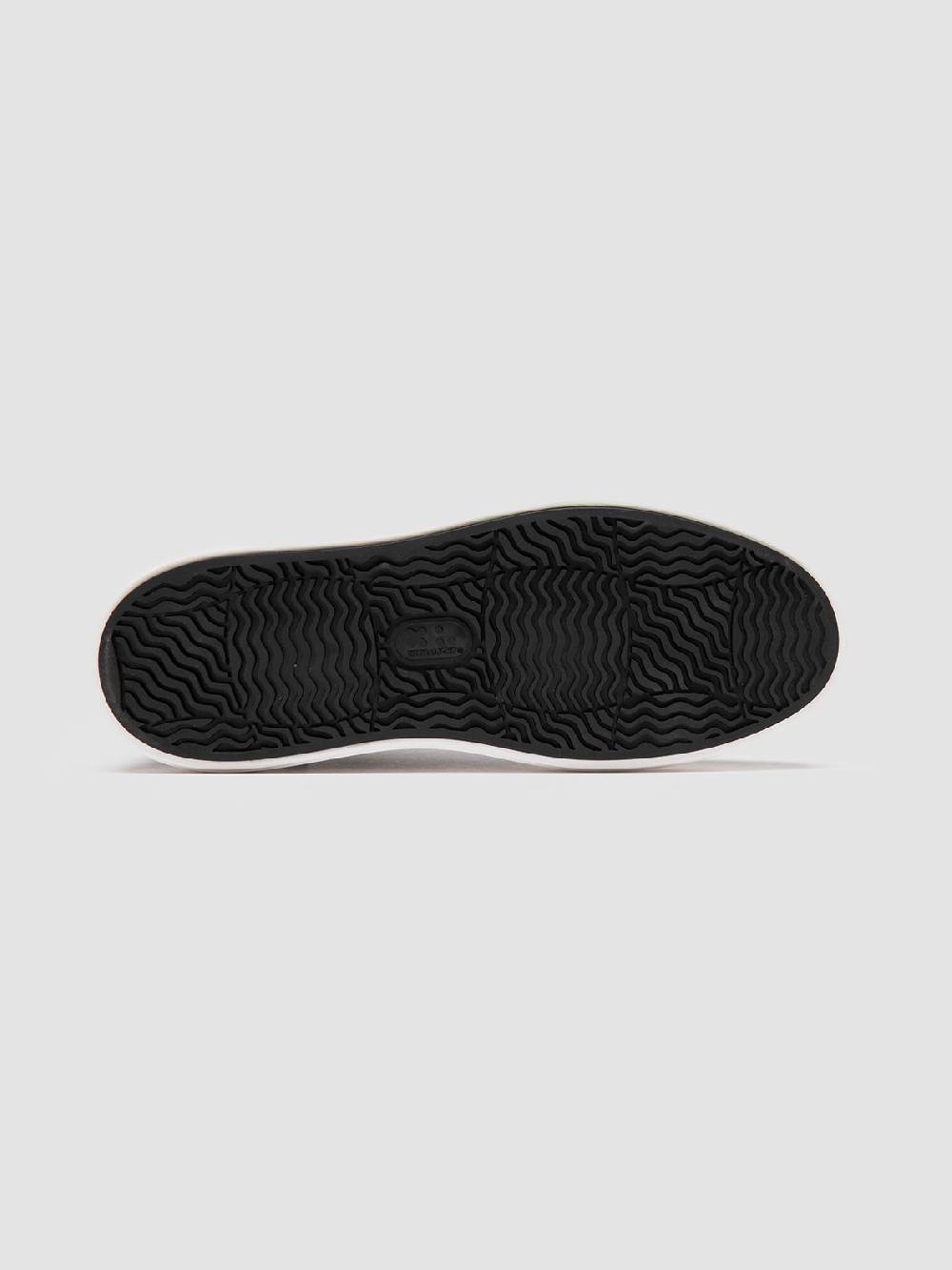 Officine Creative LEISURE 001 Sneaker Basse in Pelle Nera Sostegno trimestrale