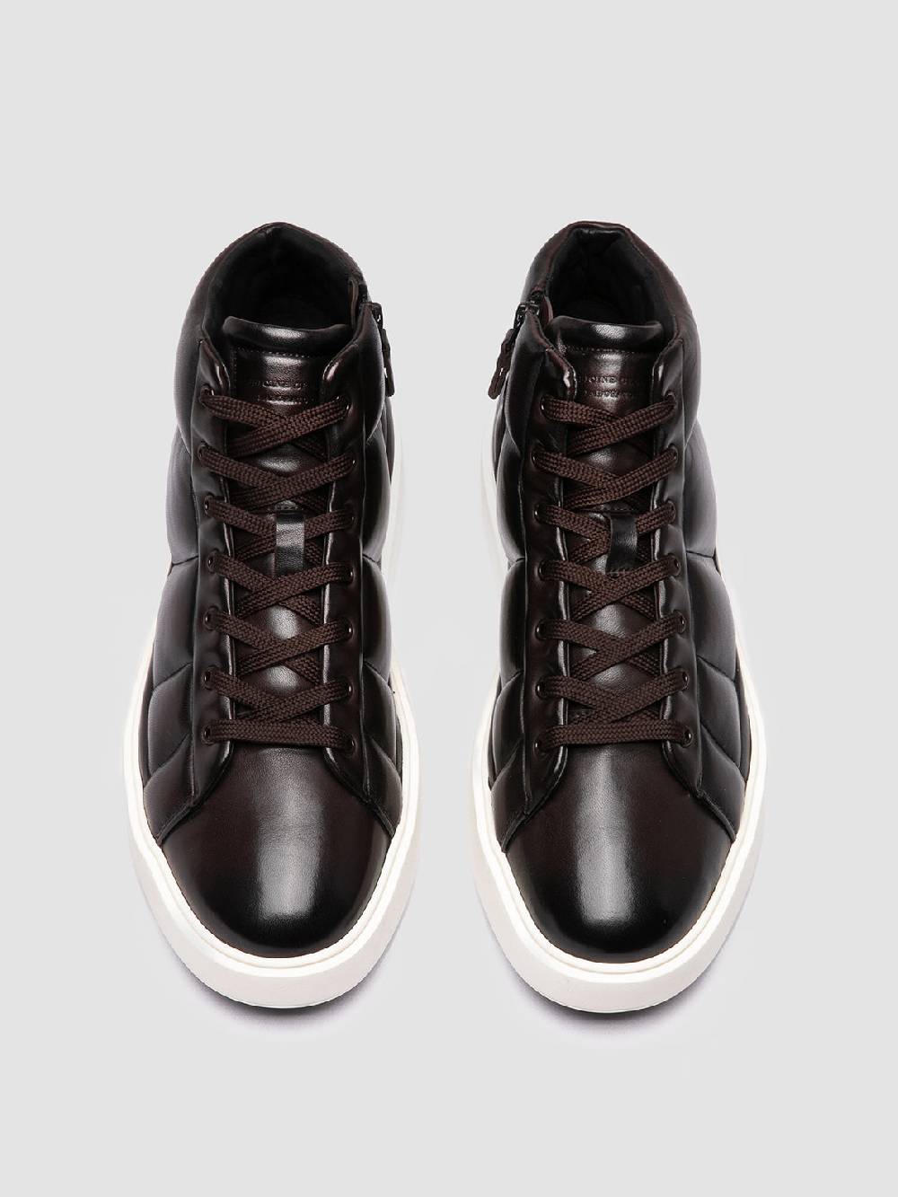 Officine Creative LEISURE 002 Sneaker Alte in Pelle Marrone Solo un giorno rimasto