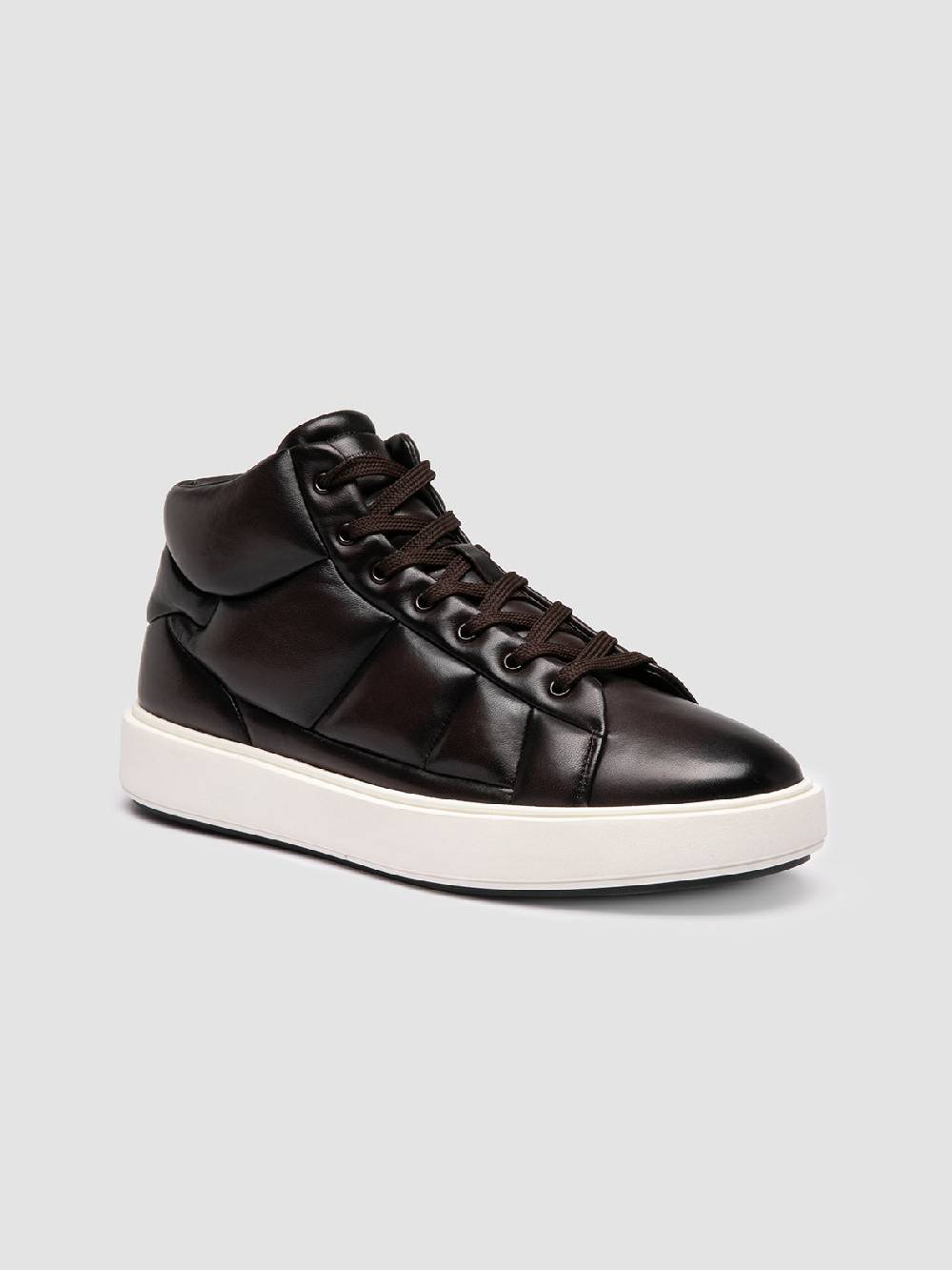 Officine Creative LEISURE 002 Sneaker Alte in Pelle Marrone Solo un giorno rimasto