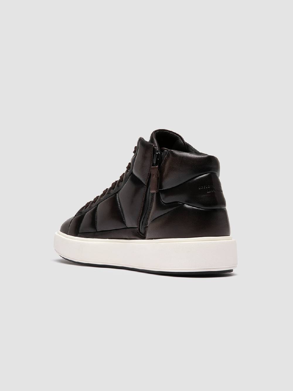 Officine Creative LEISURE 002 Sneaker Alte in Pelle Marrone Solo un giorno rimasto