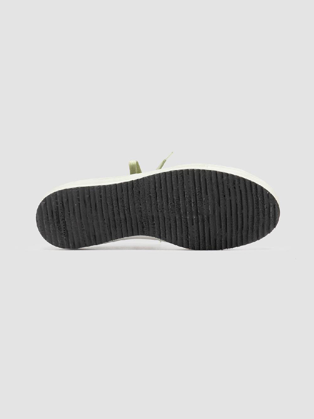 Officine Creative MES 009 Sneakers Basse in Pelle e Suede Verde Super sconto