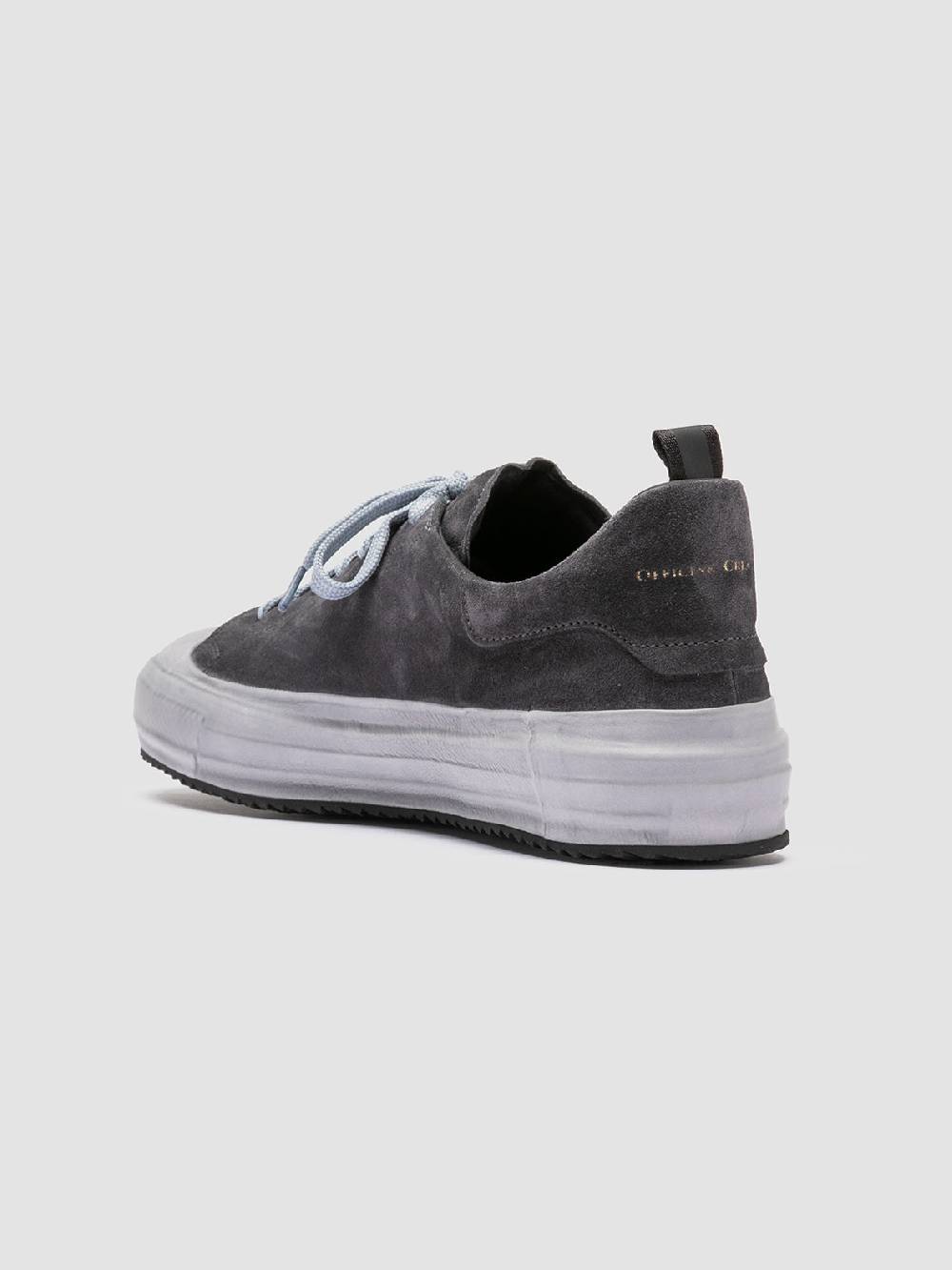 Officine Creative MES 009 Sneakers Basse in Pelle e Suede Grigia Enormi sconti