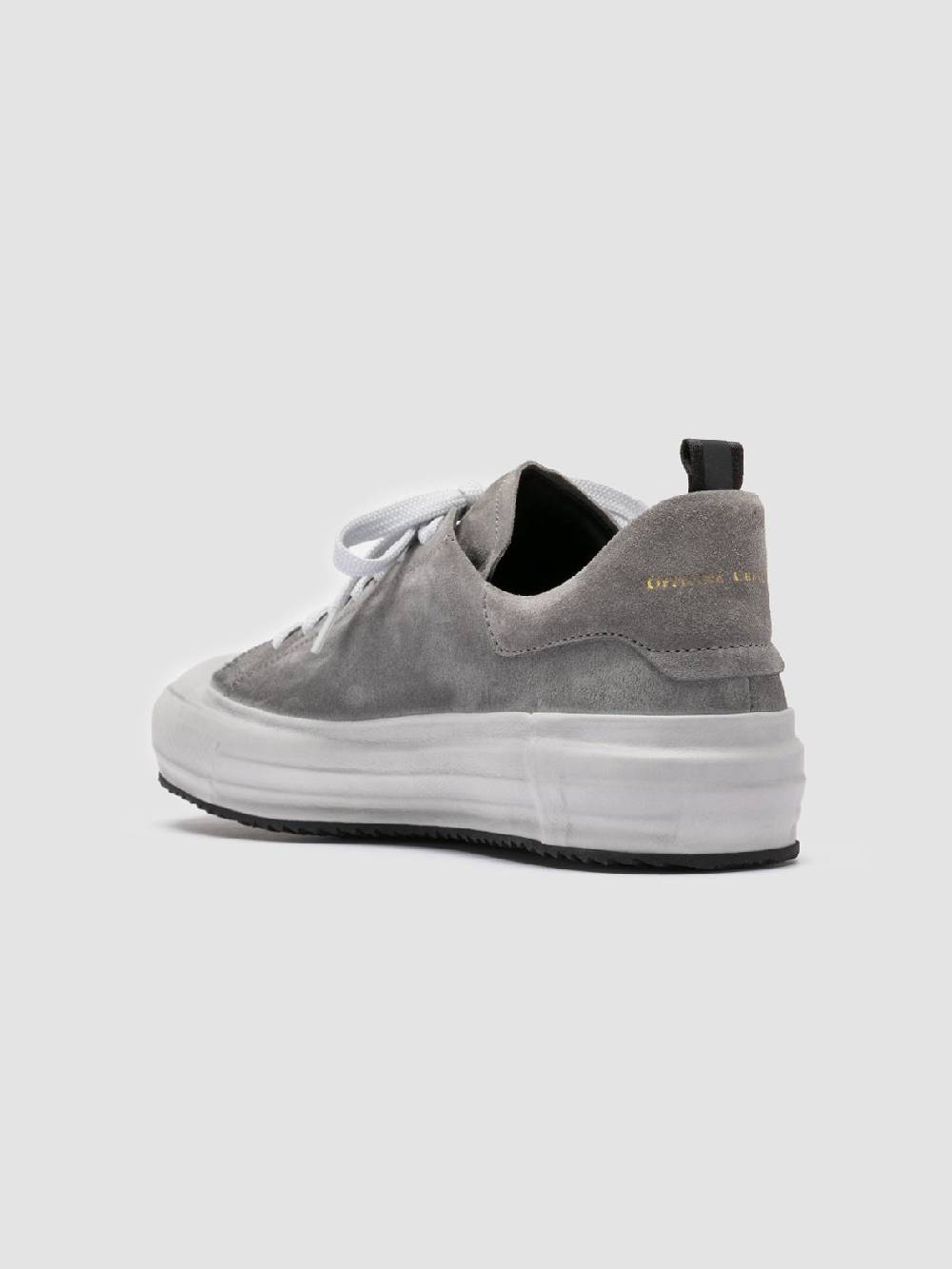 Officine Creative MES 009 Sneakers Basse in Pelle e Suede Grigia 50% di sconto con spedizione gratuita