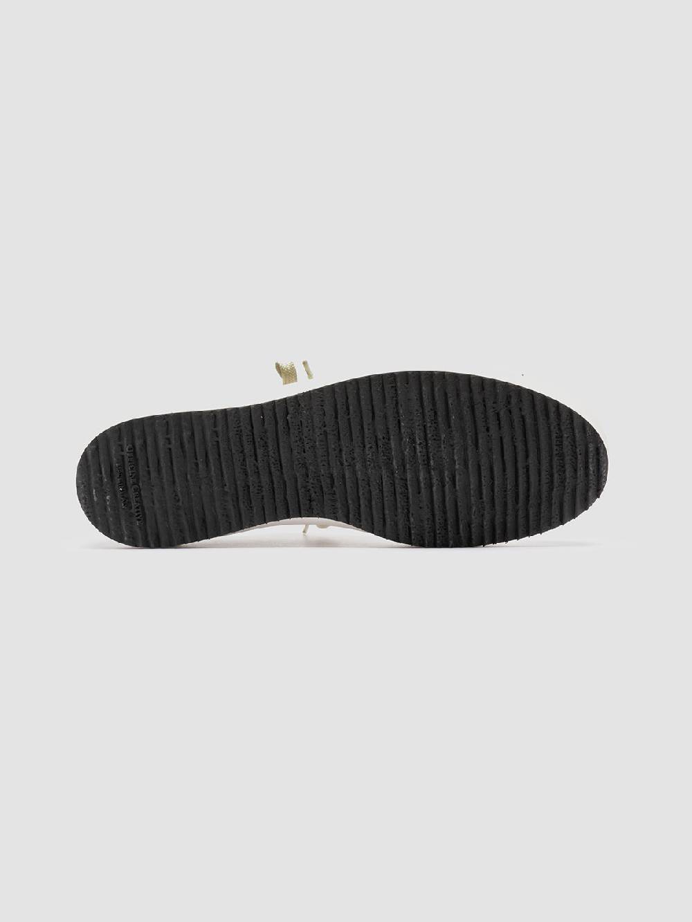 Officine Creative MES 009 Sneakers Basse in Pelle e Suede Bianca Officina