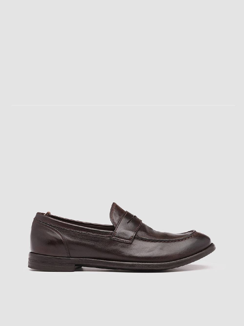 Officine Creative ARC 509 Mocassini Penny Loafer in Pelle Marrone In vendita