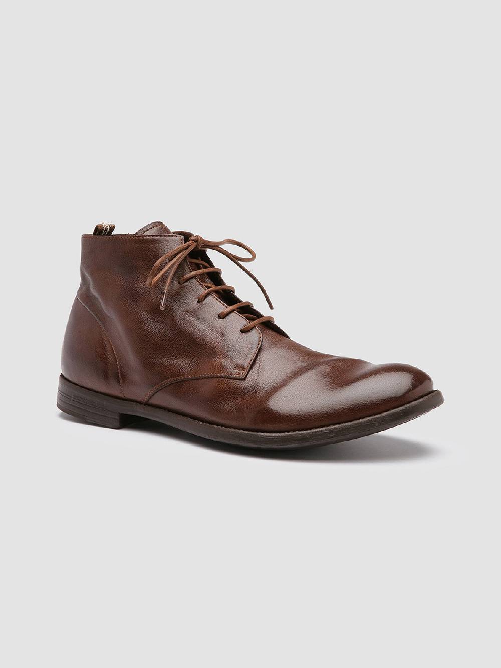 Officine Creative ARC 513 Stivaletti in Pelle Marrone 50% di sconto per tempo limitato