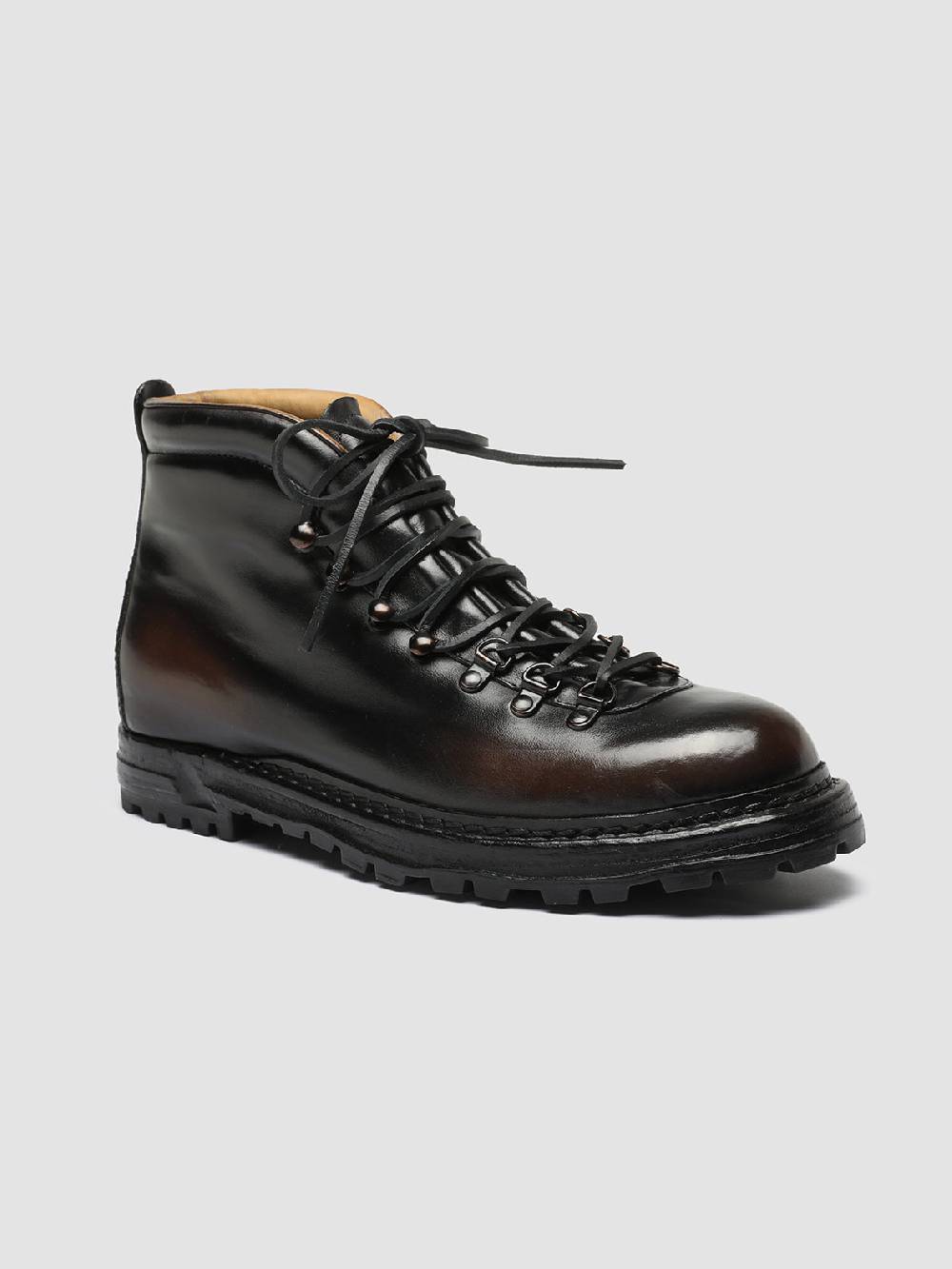 Officine Creative ARTIK 001 Stivali Stringati in Pelle Marrone Promozione