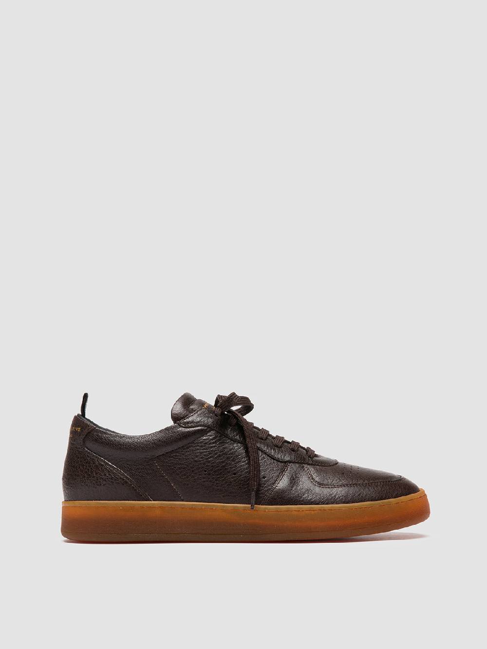 Officine Creative ASSET 001 Sneaker Basse in Pelle Marrone Soddisfazione Garantita