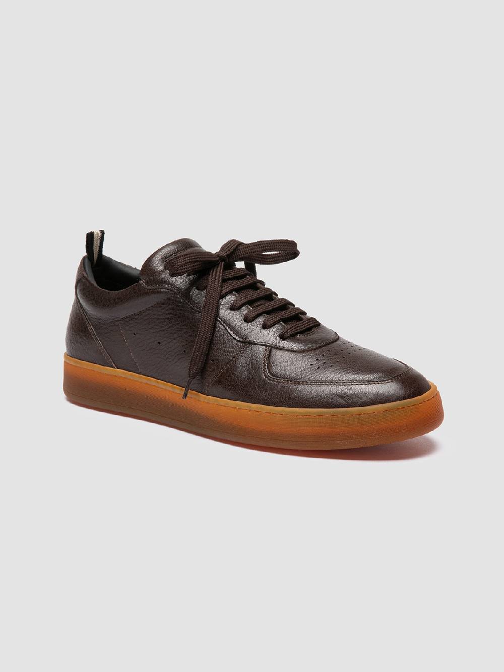 Officine Creative ASSET 001 Sneaker Basse in Pelle Marrone Soddisfazione Garantita