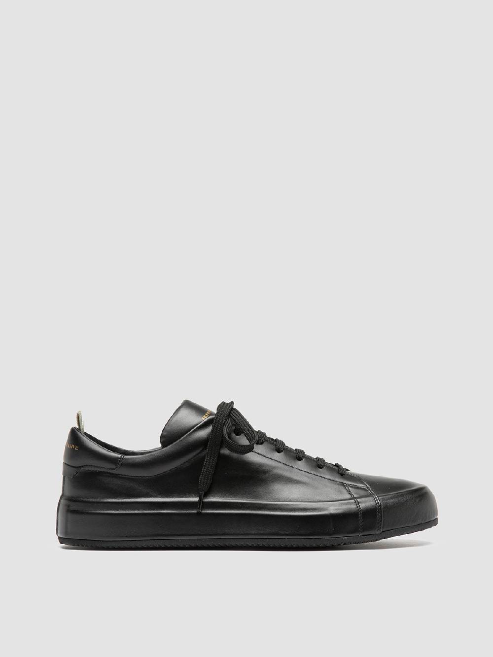 Officine Creative EASY 001 Sneakers Basse in Pelle Nera Negozi Online