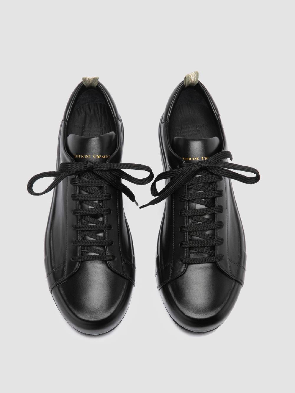 Officine Creative EASY 001 Sneakers Basse in Pelle Nera Negozi Online