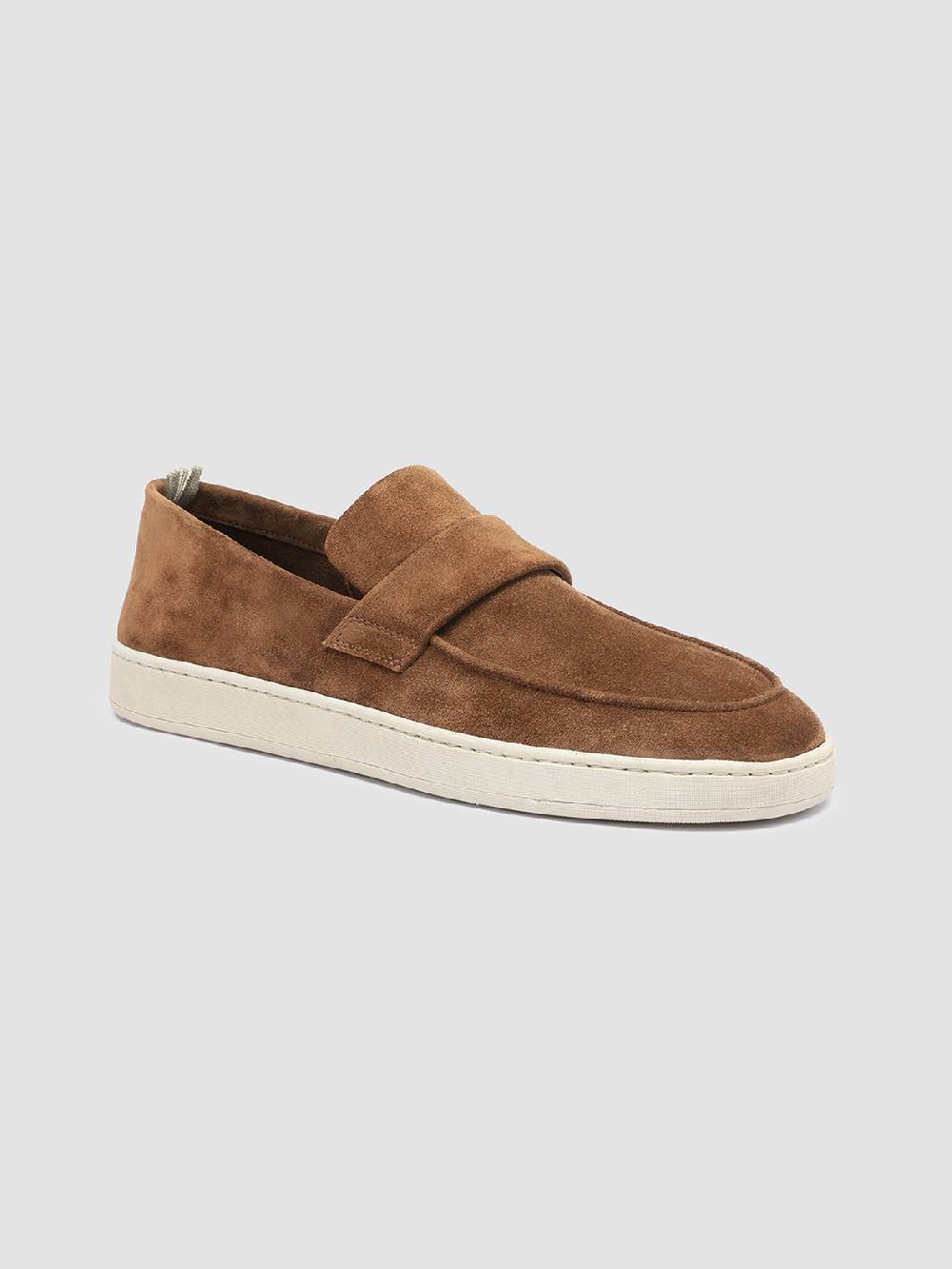 Officine Creative HERBIE 001 Mocassini Penny Loafer in Pelle Scamosciata Marrone Fino Al -60%