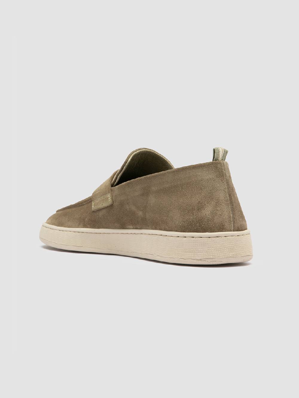 Officine Creative HERBIE 001 Mocassini Penny Loafer in Pelle Scamosciata Tortora Shopping Online