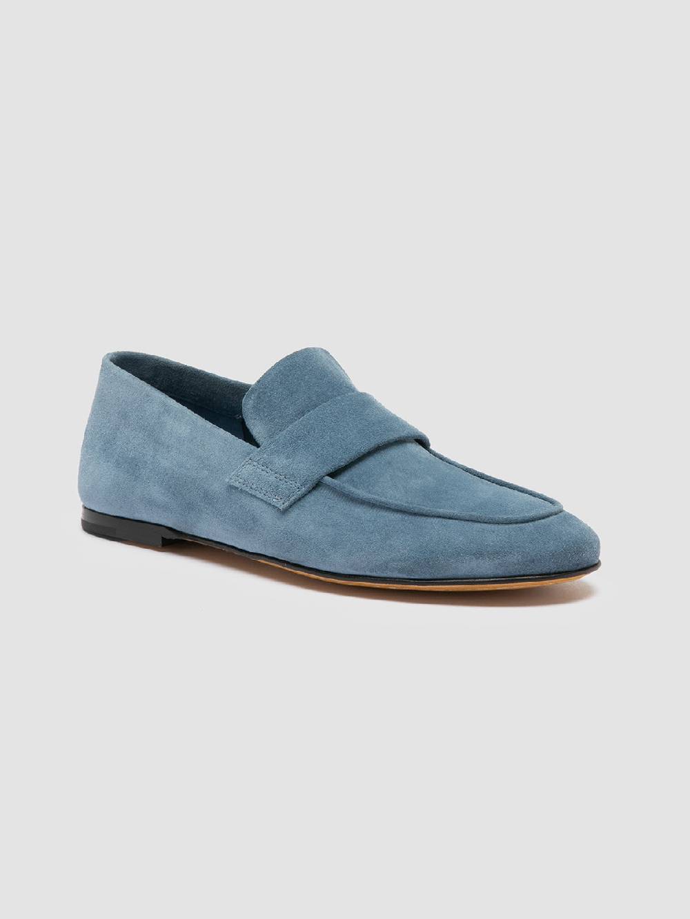 Officine Creative BLAIR 001 Mocassini in Pelle Scamosciata Blu Prezzo Ridotto