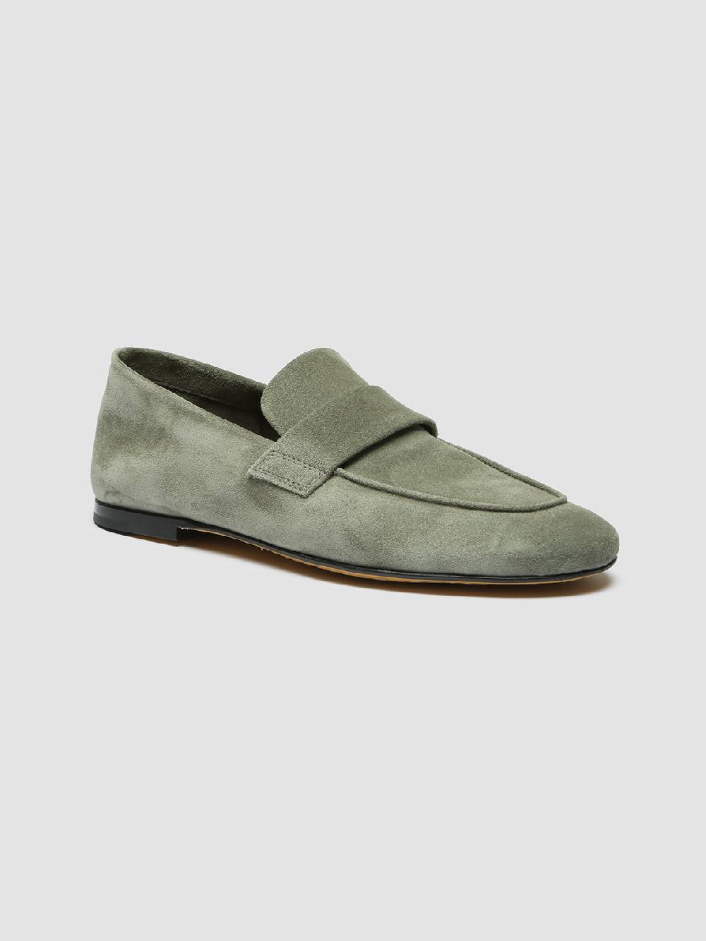 Officine Creative BLAIR 001 Mocassini in Pelle Scamosciata Verde Convenienza