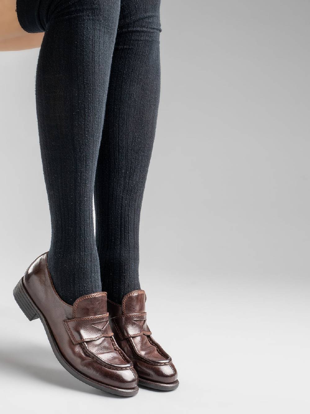 Officine Creative CALIXTE 020 Mocassini in Pelle Nera Presa