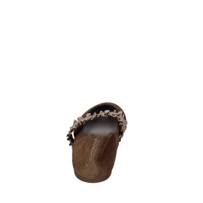﻿scarpe donna CAFè NOIR ballerine platino pelle scamosciata oro BC608 Sconto