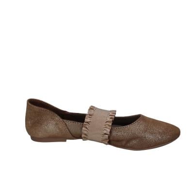 ﻿scarpe donna CAFè NOIR ballerine platino pelle scamosciata oro BC608 Sconto