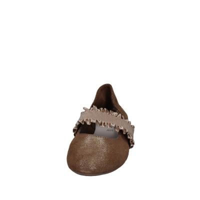 ﻿scarpe donna CAFè NOIR ballerine platino pelle scamosciata oro BC608 Sconto