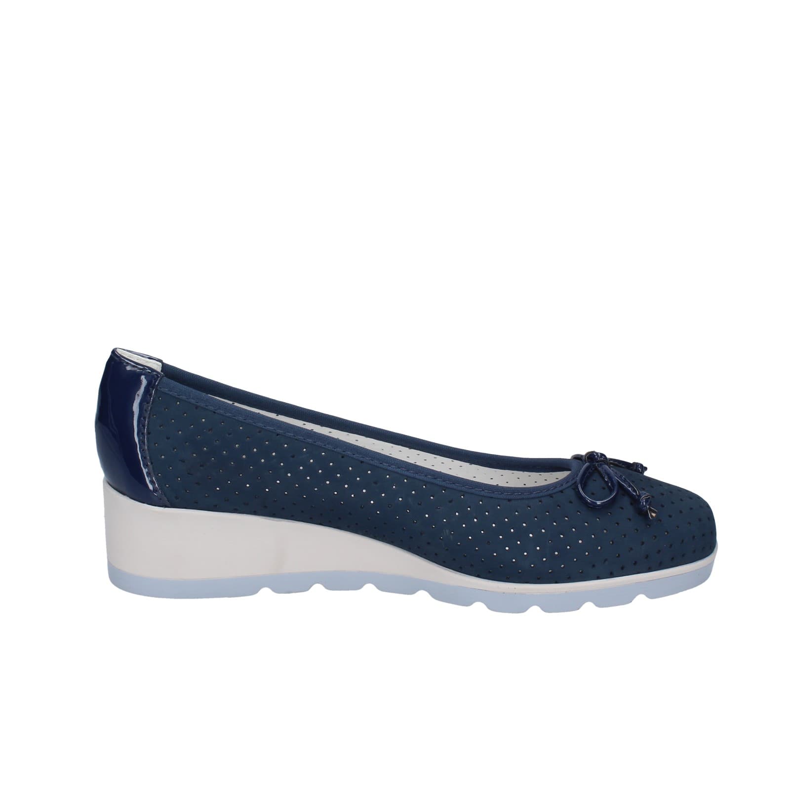 scarpe donna IO DONNA ballerine blu pelle scamosciata EZ42 Economico