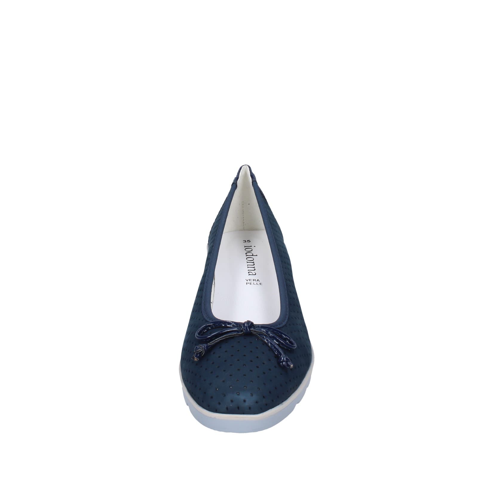 scarpe donna IO DONNA ballerine blu pelle scamosciata EZ42 Economico