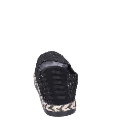 scarpe donna CAFè NOIR espadrillas nero tessuto MEA901 BF478 Saldi