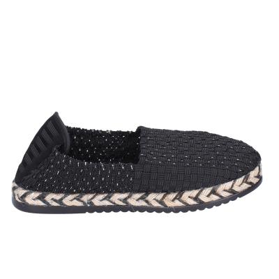 scarpe donna CAFè NOIR espadrillas nero tessuto MEA901 BF478 Saldi