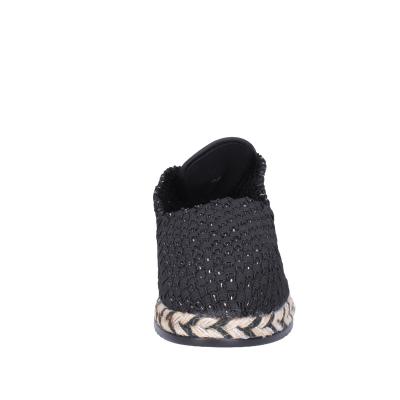scarpe donna CAFè NOIR espadrillas nero tessuto MEA901 BF478 Saldi