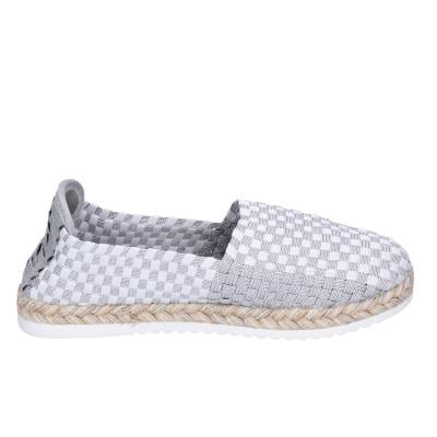 scarpe donna CAFè NOIR espadrillas argento tessuto bianco MEA901 BF480 Offerte