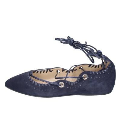 scarpe donna CAFè NOIR ballerine blu camoscio MED507 BF402 Vendita Calda
