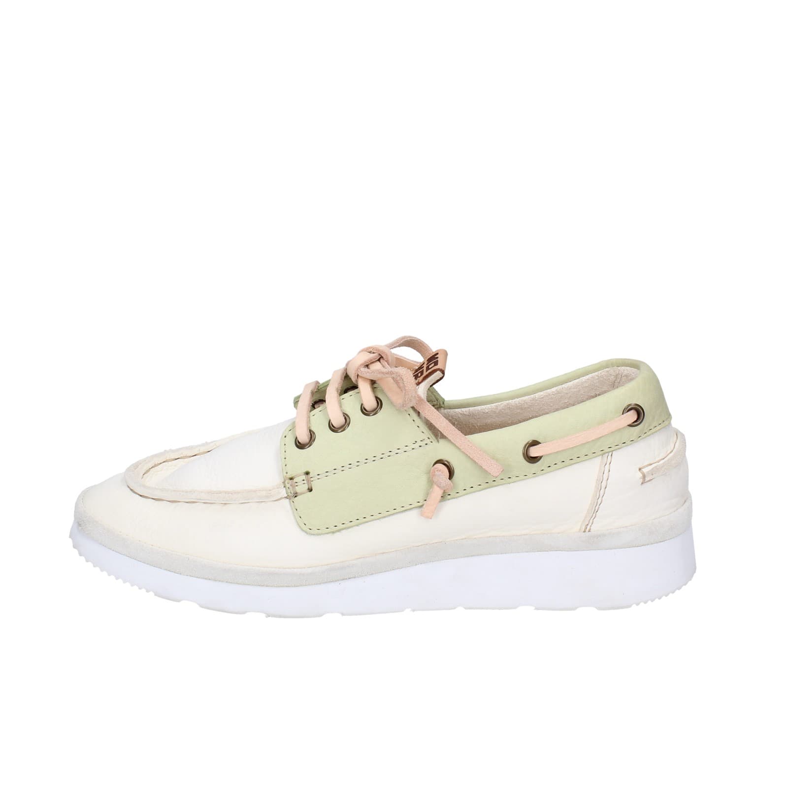 scarpe donna MOMA classiche bianco pelle verde 1AS407-YAC2 EZ870 Vendite Flash