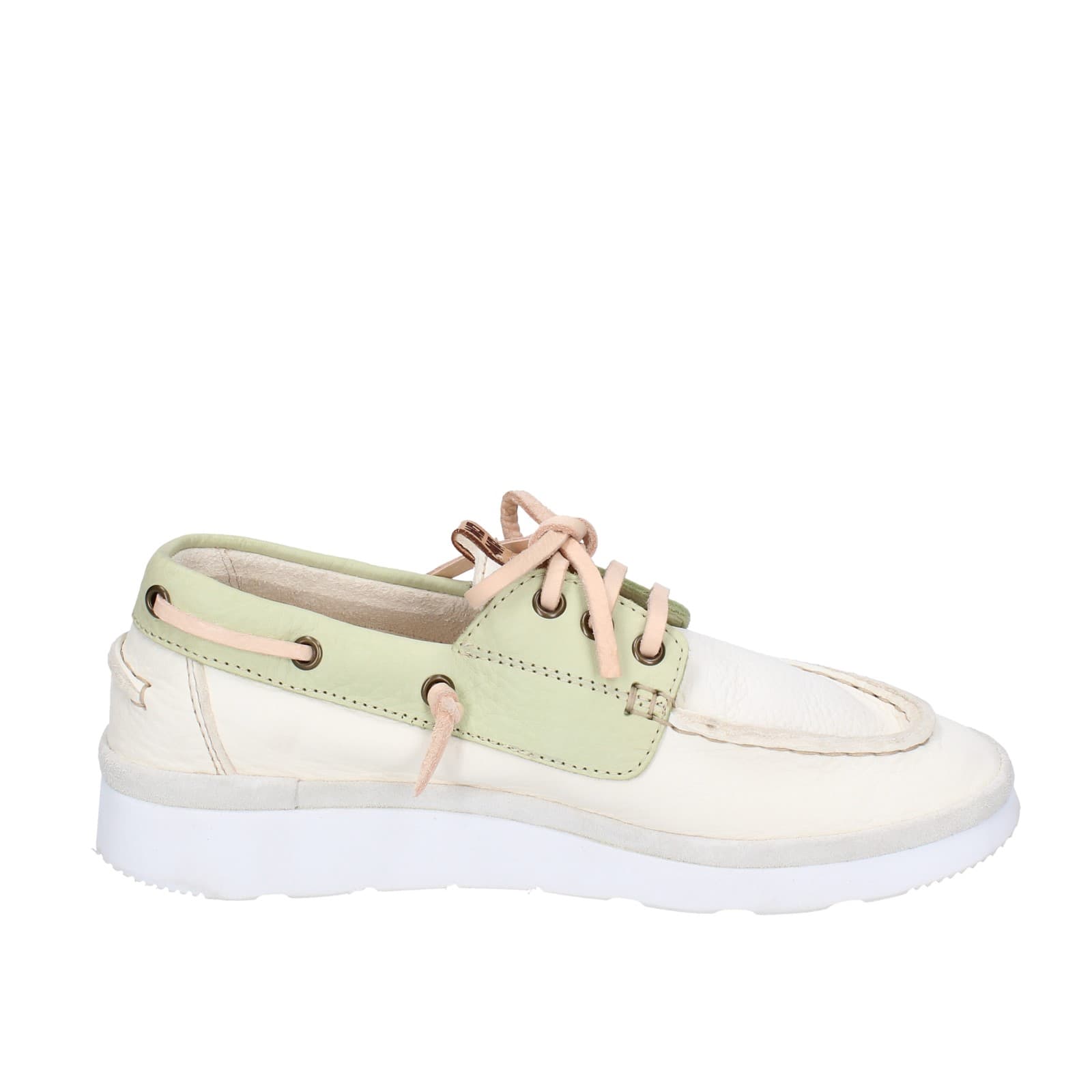 scarpe donna MOMA classiche bianco pelle verde 1AS407-YAC2 EZ870 Vendite Flash