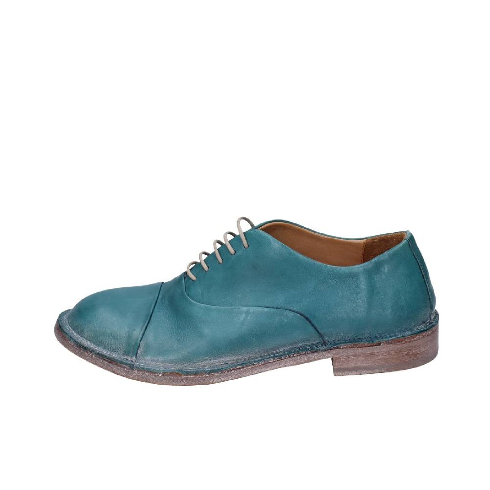 scarpe donna MOMA classiche verde pelle EZ856 Nuovo