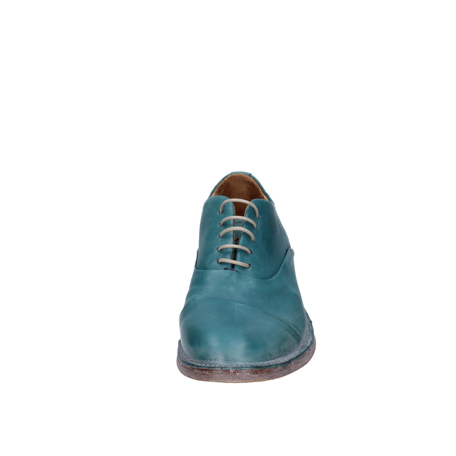 scarpe donna MOMA classiche verde pelle EZ856 Nuovo