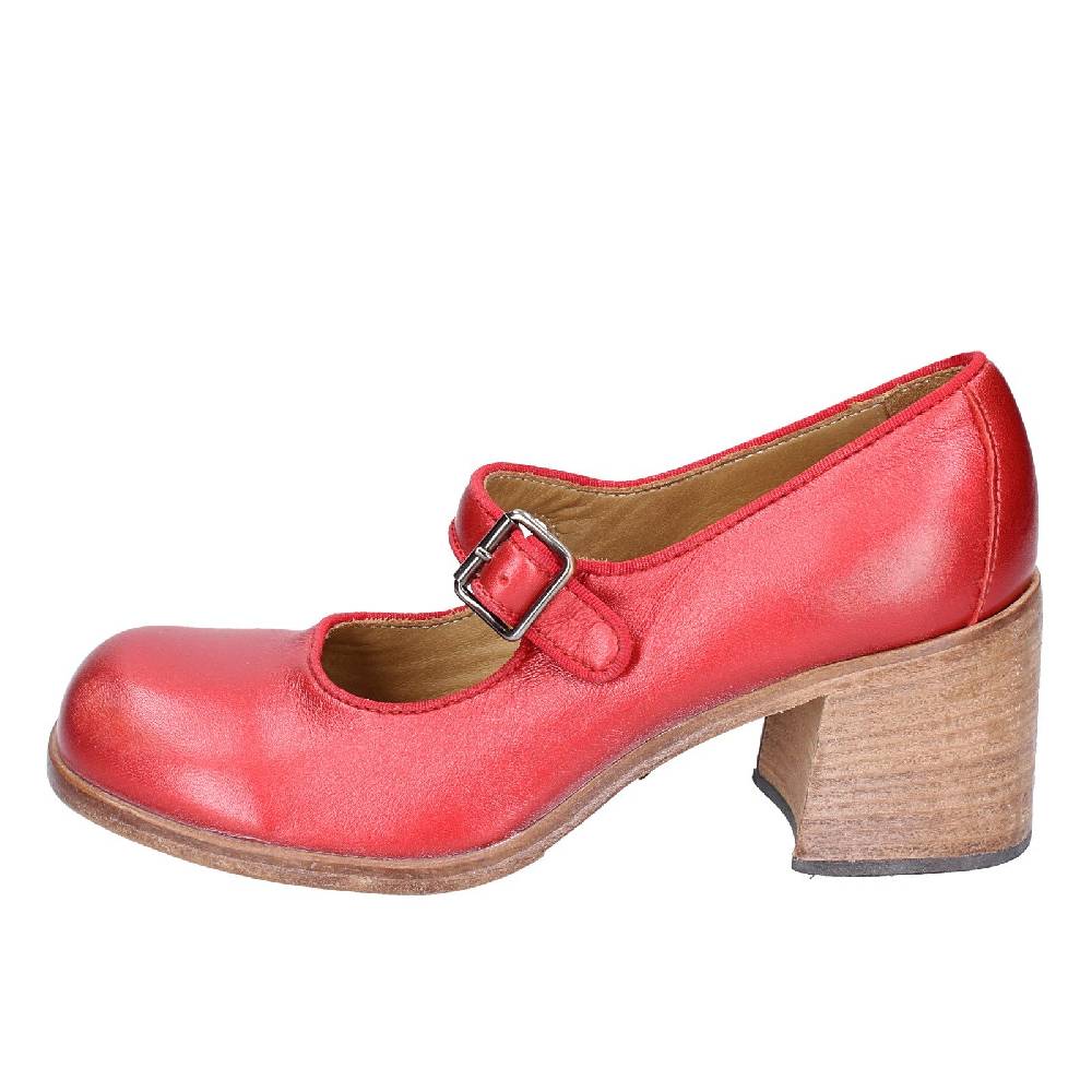 scarpe donna MOMA decollete rosso pelle 47403L VINTAGE EX448 Consegna Veloce