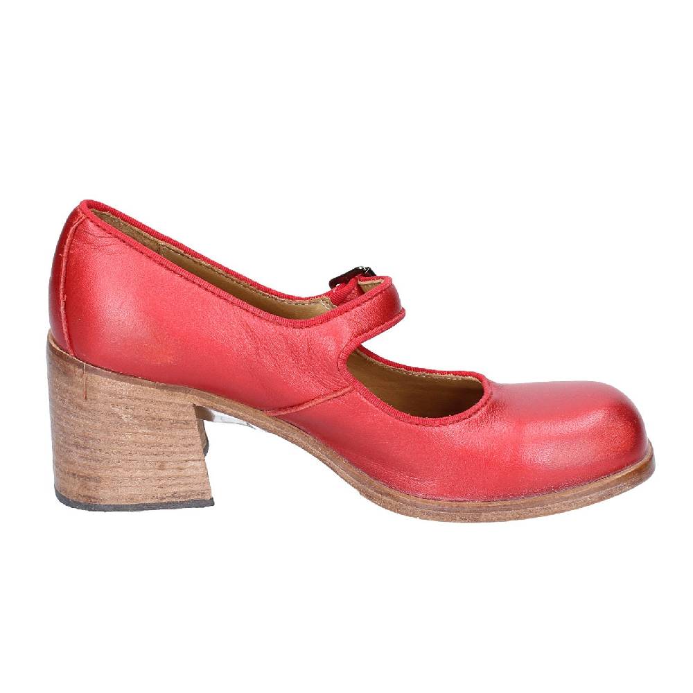 scarpe donna MOMA decollete rosso pelle 47403L VINTAGE EX448 Consegna Veloce