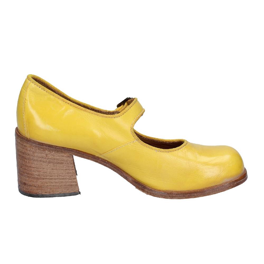 scarpe donna MOMA decollete giallo pelle 47403L VINTAGE EX446 Promozione Limitata