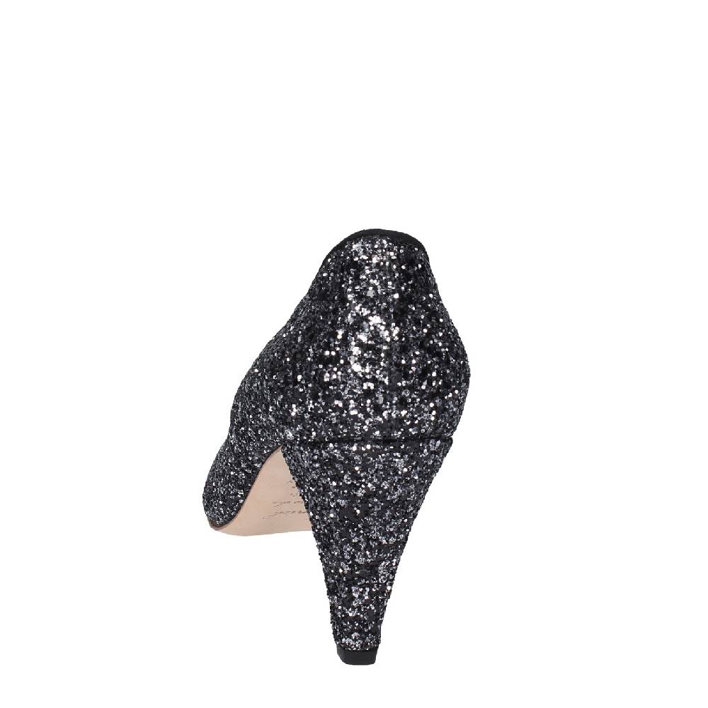 scarpe donna ANNIEL decollete nero glitter EX219 Fino Al -60%