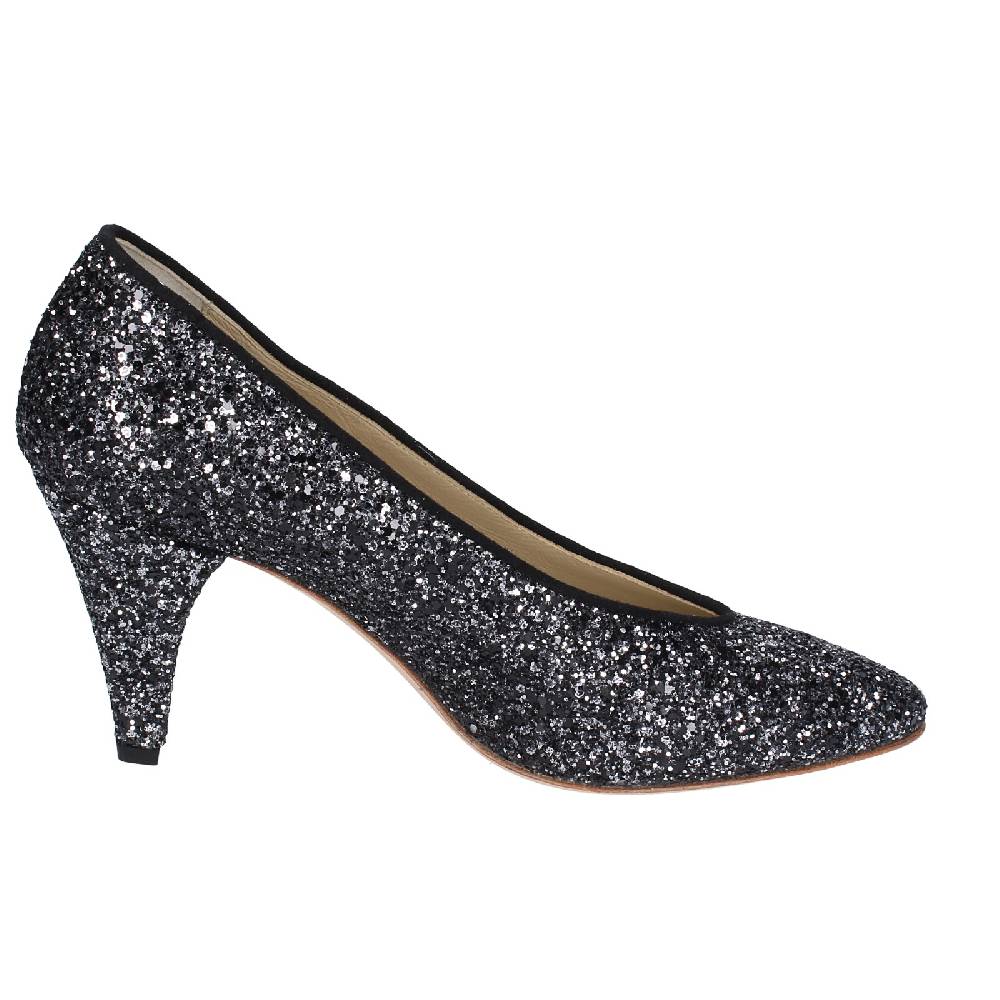 scarpe donna ANNIEL decollete nero glitter EX219 Fino Al -60%