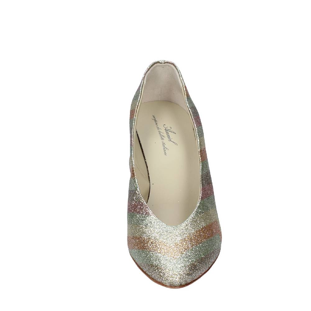 scarpe donna ANNIEL decollete oro glitter EY683 Prezzo Ridotto