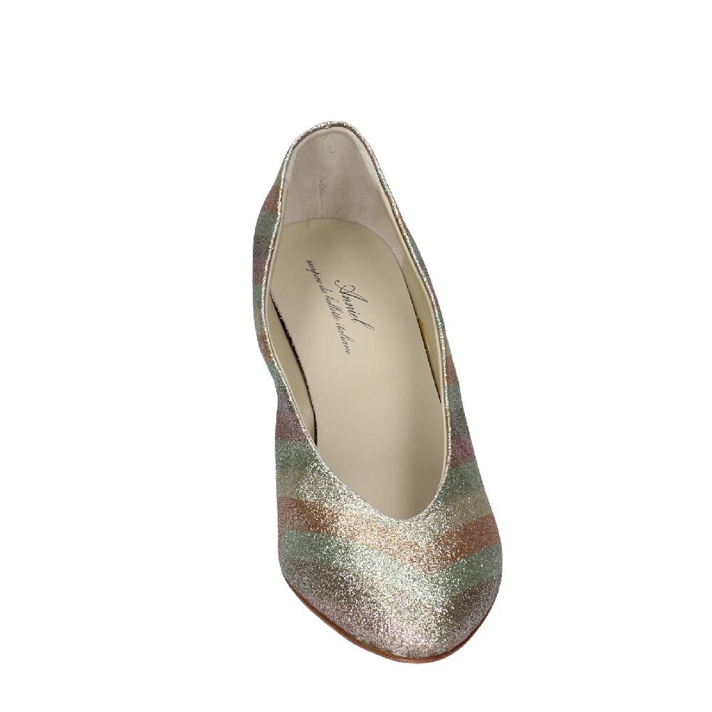 scarpe donna ANNIEL decollete oro glitter EX224 Sottocosto