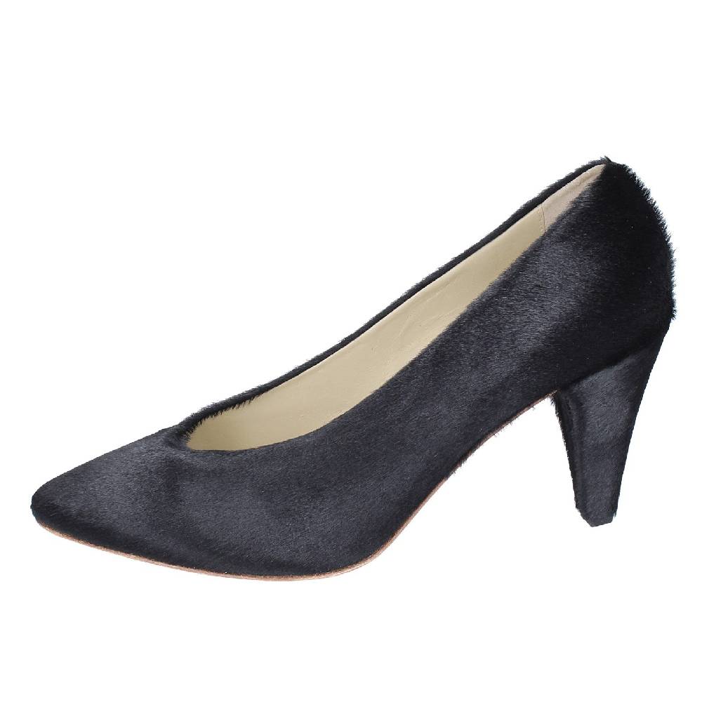 scarpe donna ANNIEL decollete nero cavallino EX252 Novità