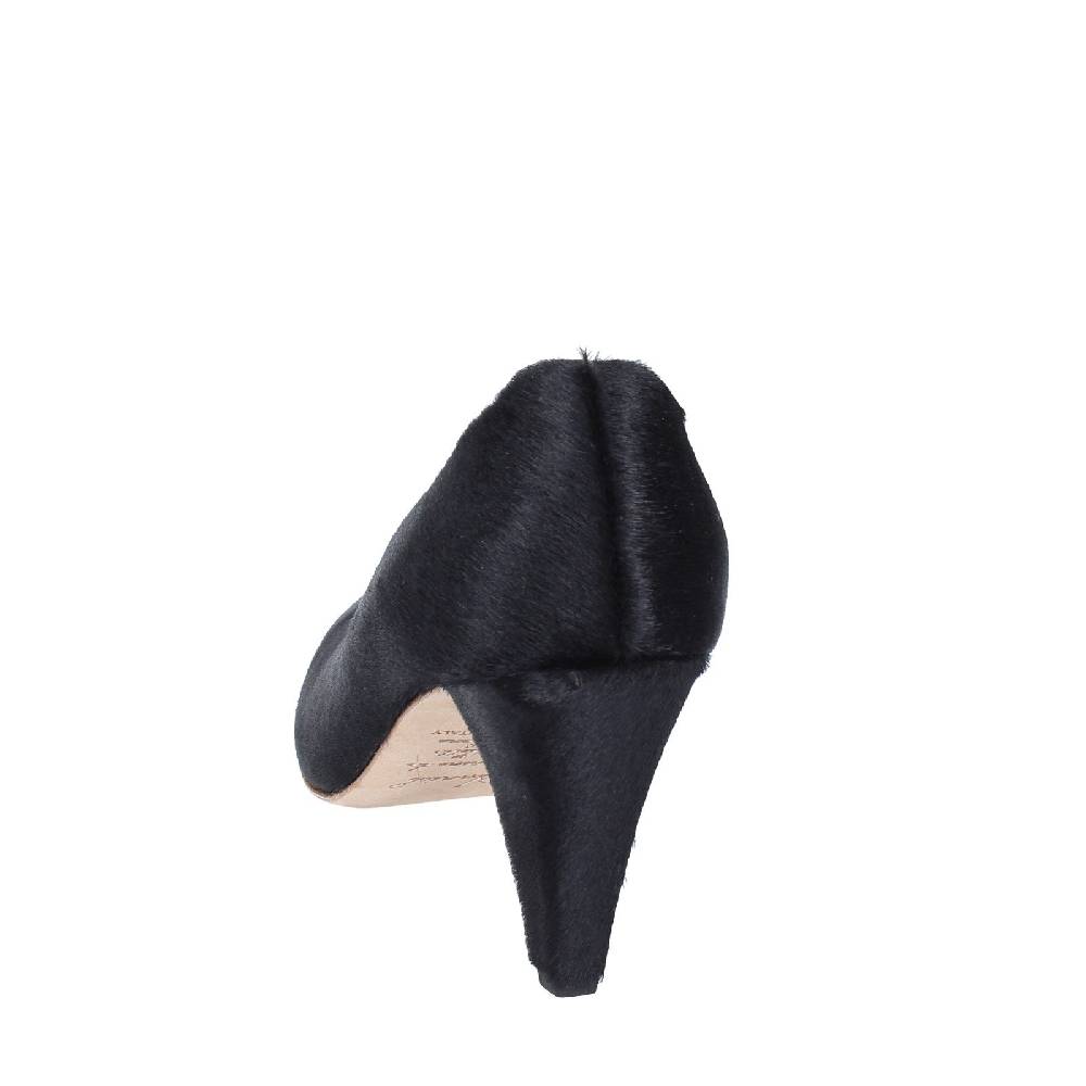 scarpe donna ANNIEL decollete nero cavallino EX252 Novità